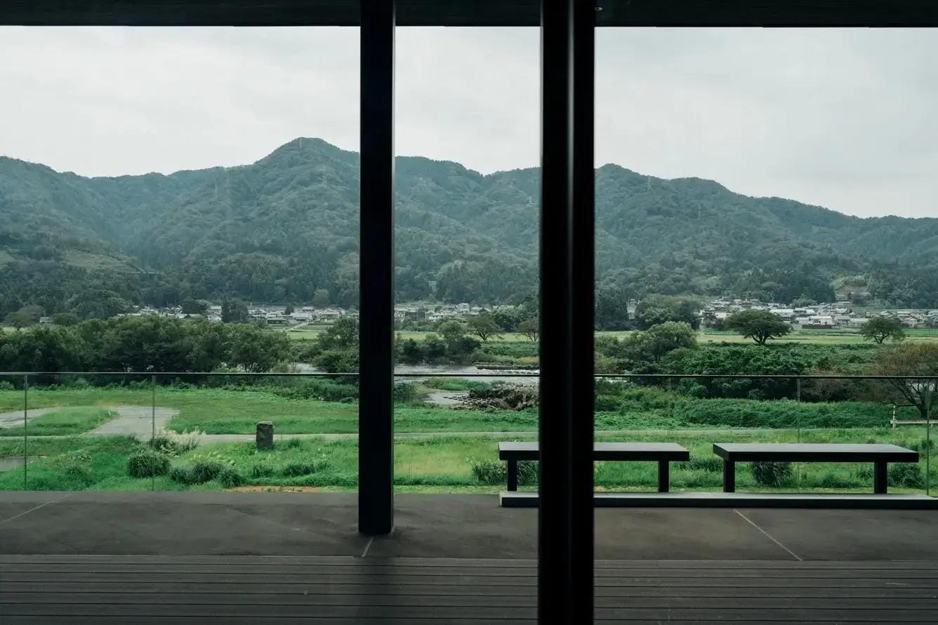 Mountain view from ishinoko kitchen in Ishikawa